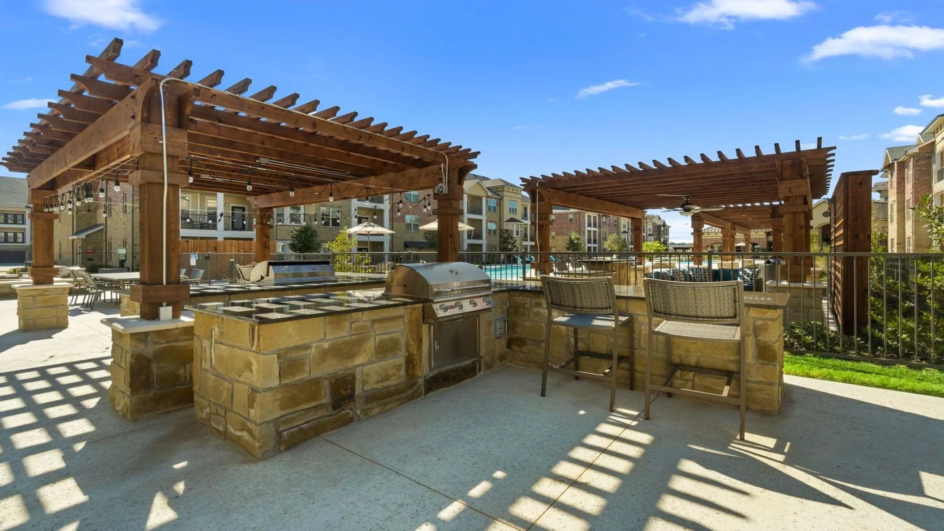 the outdoor kitchen at The Auberge of Burleson